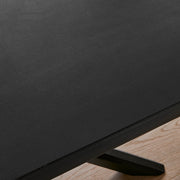 Amelia Black Dining Table Set - 6 Seater - Marilyn Boucle Dining Chairs - Black Legs