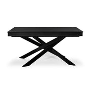 Amelia Black Dining Table Set - 6 Seater - Bella Light Beige Boucle Dining Chairs - Black Legs